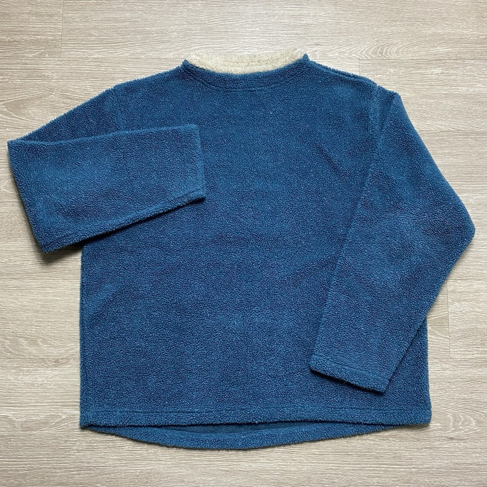 Vintage Columbia Deep Pile Fleece Pullover Men's 2XL Blue Sherpa Gorpcore Hike